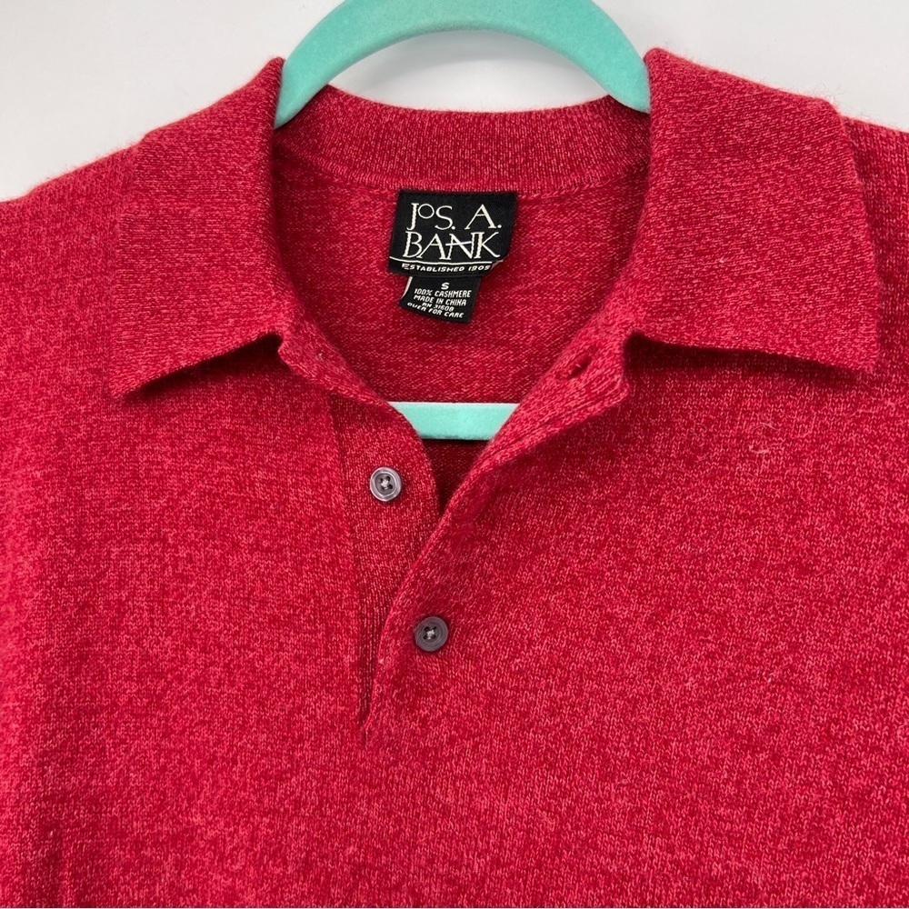 Jos. A. Bank Cashmere Sweater Collared 3 Button Closure- Small - Picture 3 of 9